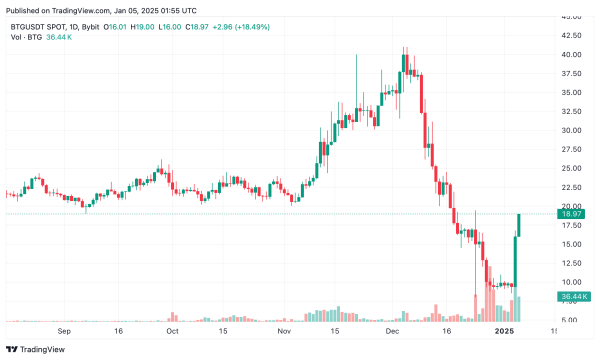 Bitcoin Gold Rockets 140% in 24 Hours Despite Looming Upbit Delisting Deadline