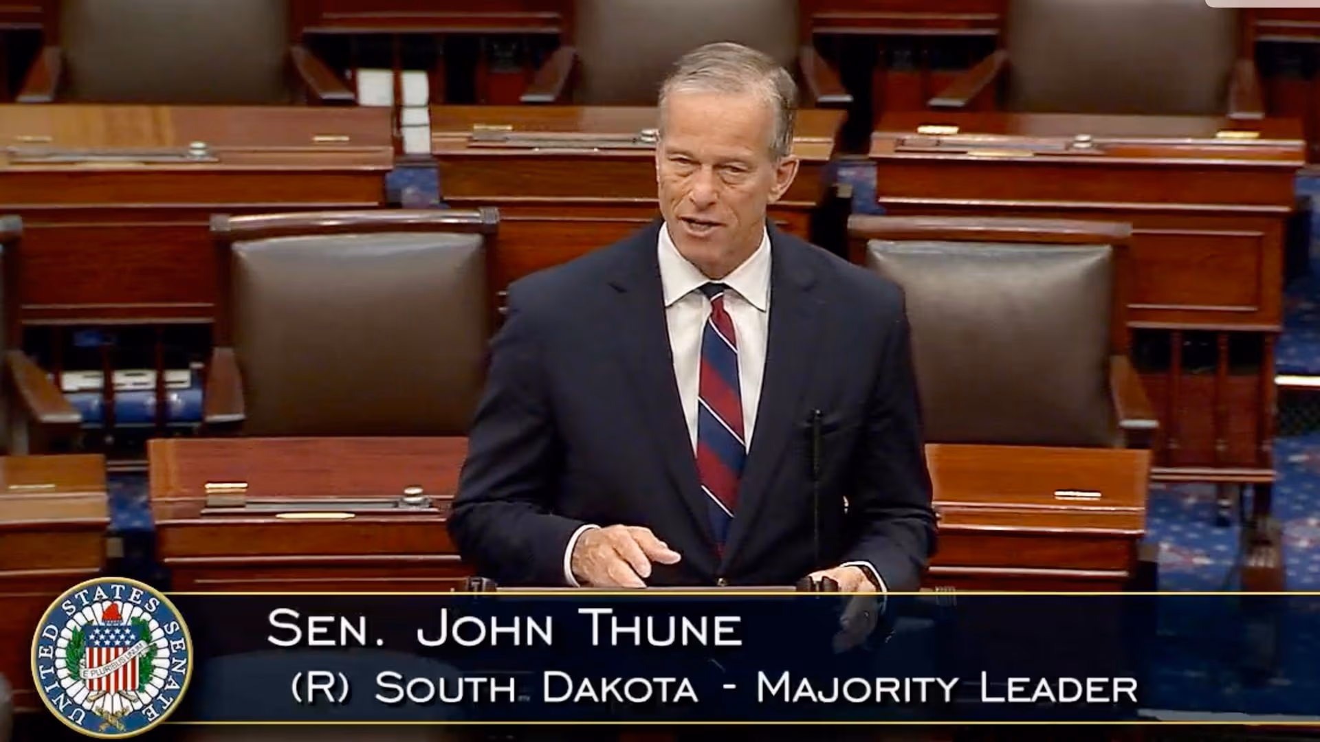 Senate Majority Leader John Thune (US Senate video)