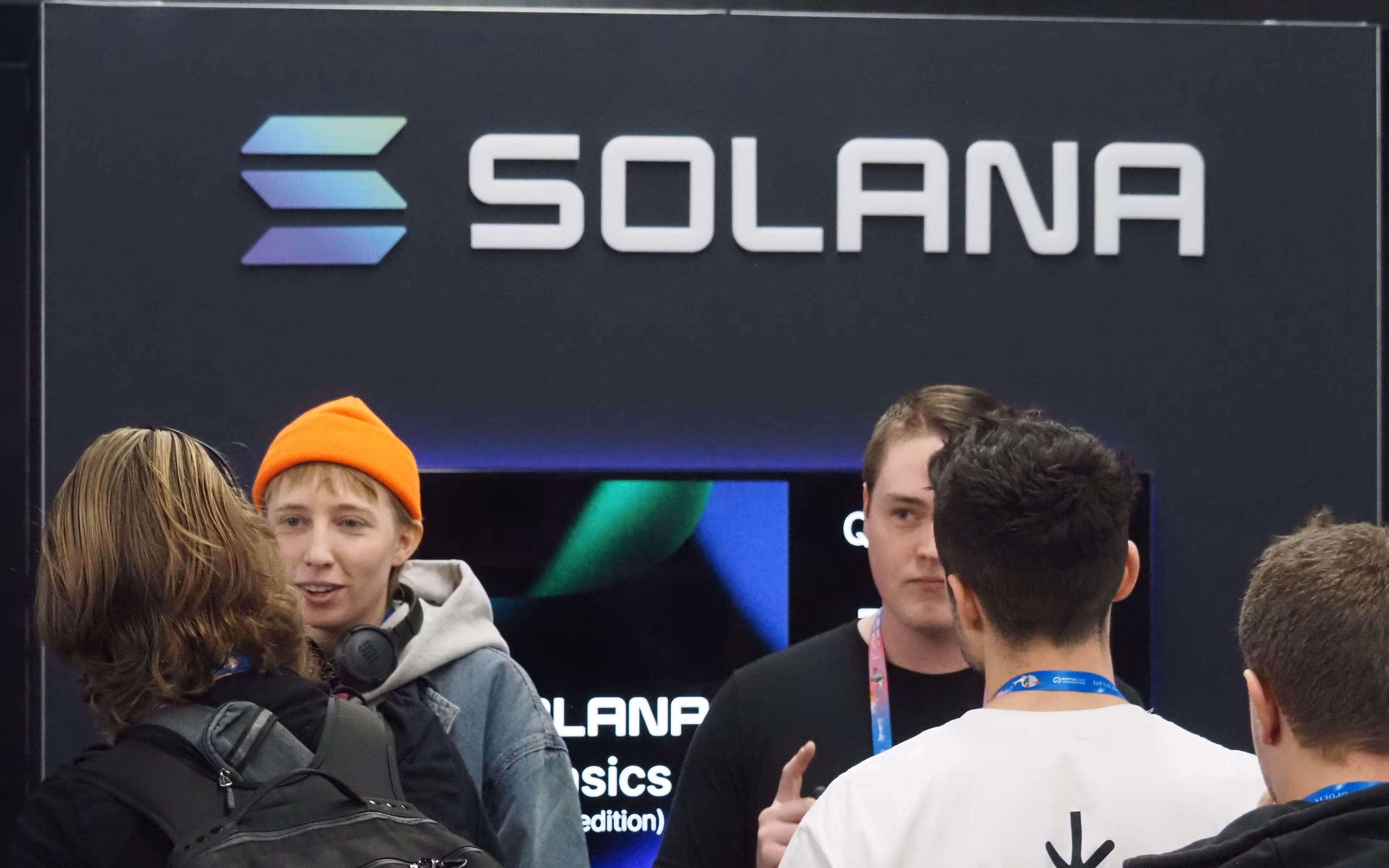 Solana booth at ethDenver (Danny Nelson)