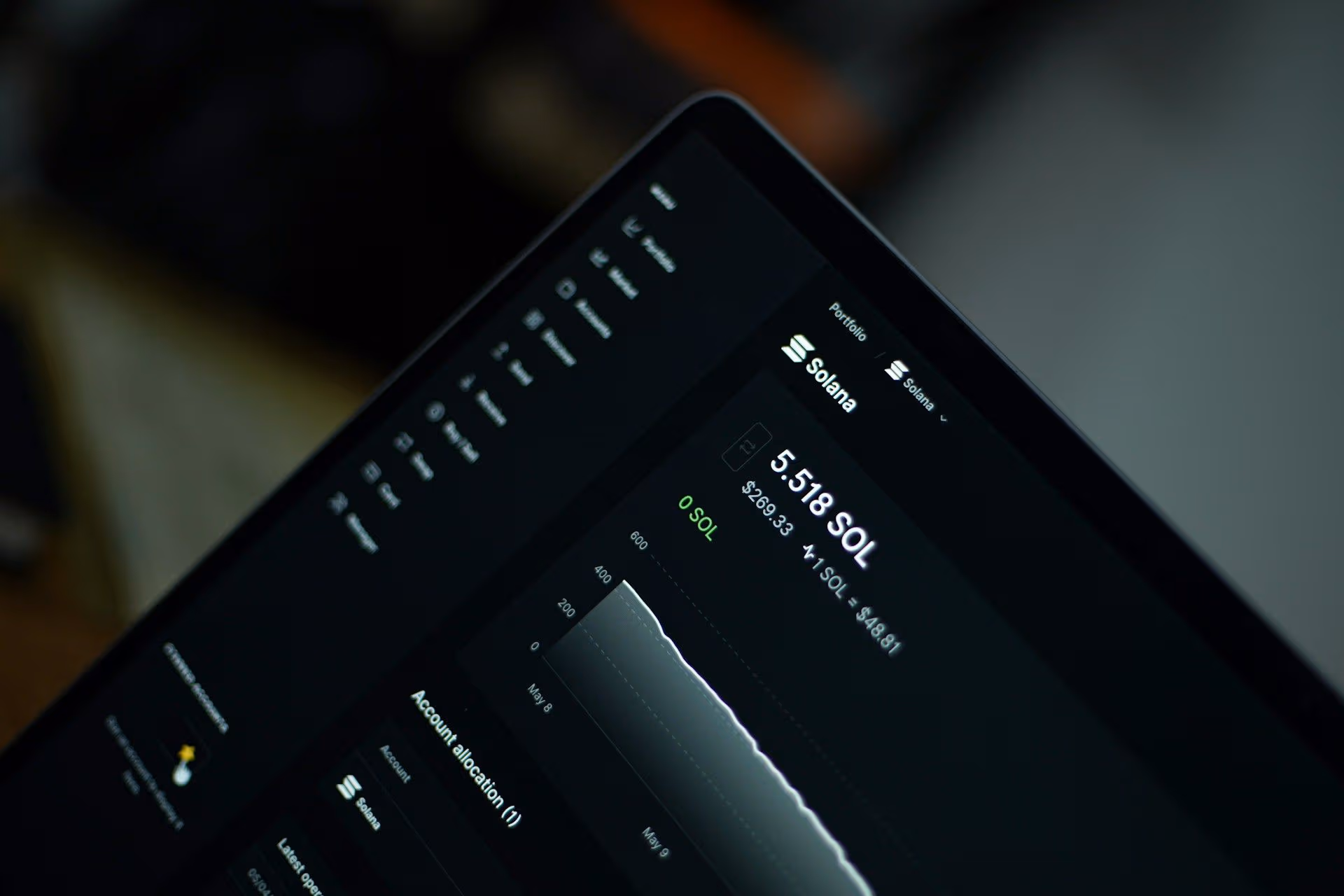 Solana's portfolio on a laptop (Amjith S/Unsplash)