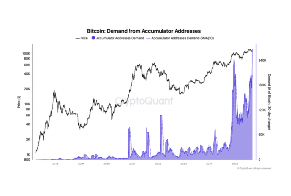 Demand for Bitcoin Accumulator Addresses
